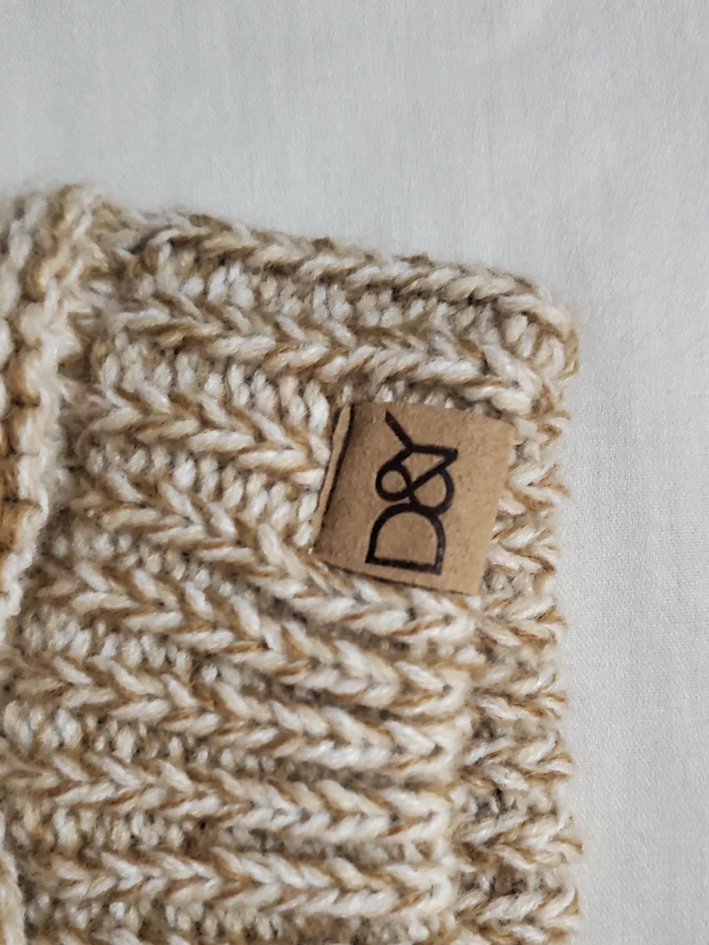 D&Y Beige Knit Pom Beanie - Women's Winter Hat